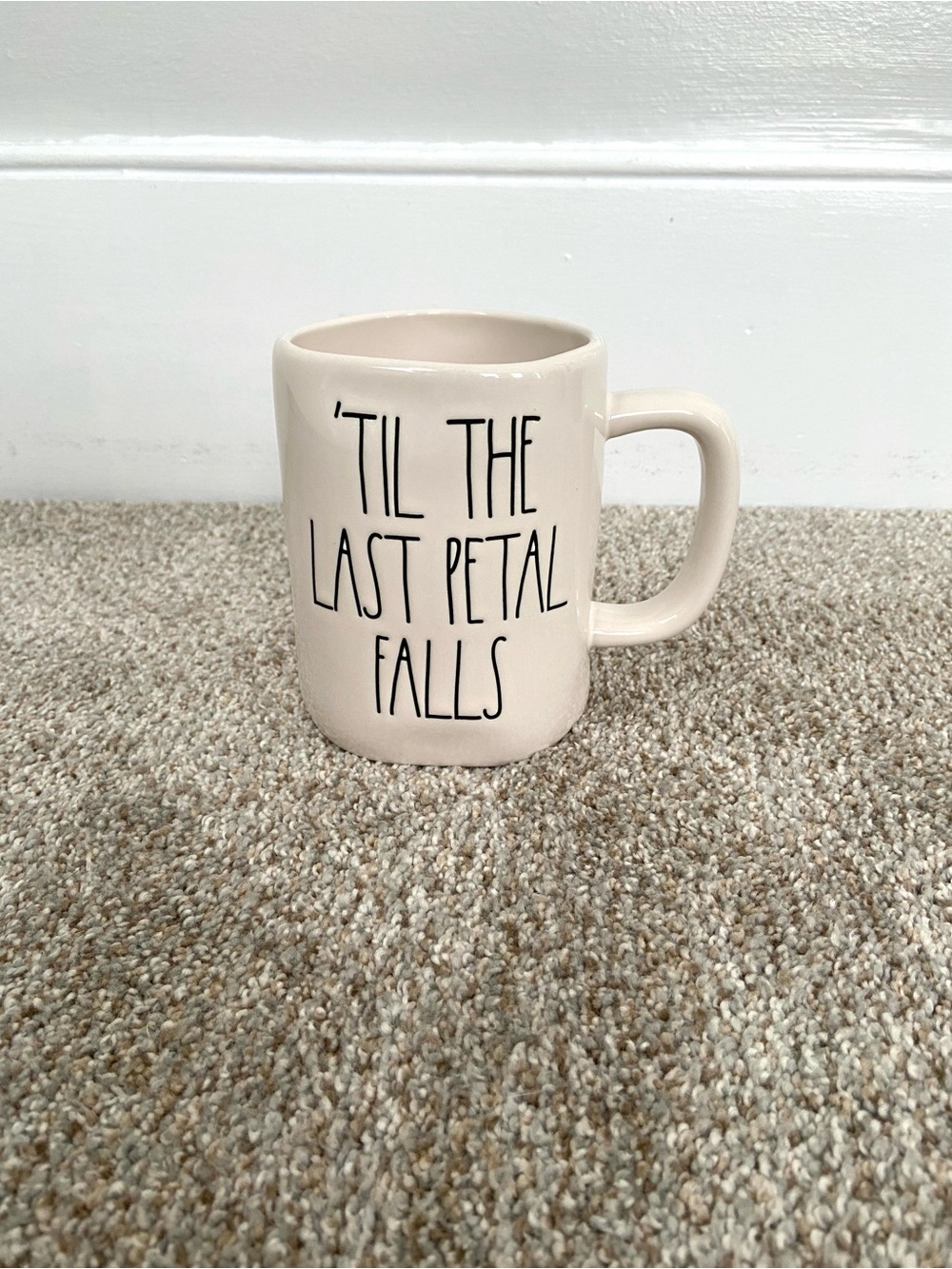 NWOT Rae Dunn Beauty and the Beast "TIL THE LAST PETAL FALLS" Princess Mug
